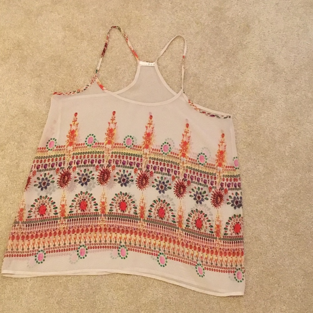 Philosophy of Peak , Sheer camisole , size M ,color pattern